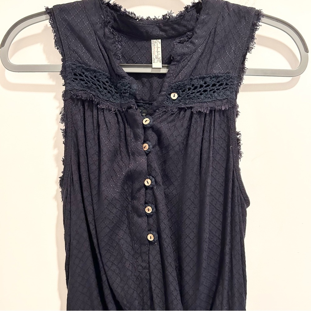 Free People Low Tide Bodysuit Navy Blue Size Small - Picture 5 of 12